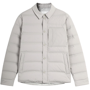 EHE男装90%鹅绒立体压花肌理直充绒简约中厚羽绒服男2025秋冬新款