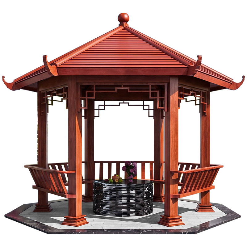 古建六角凉亭展厅已装样板