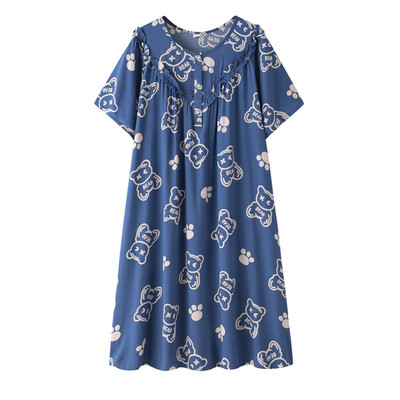 超薄凉快棉绸孕妇花边睡裙夏季