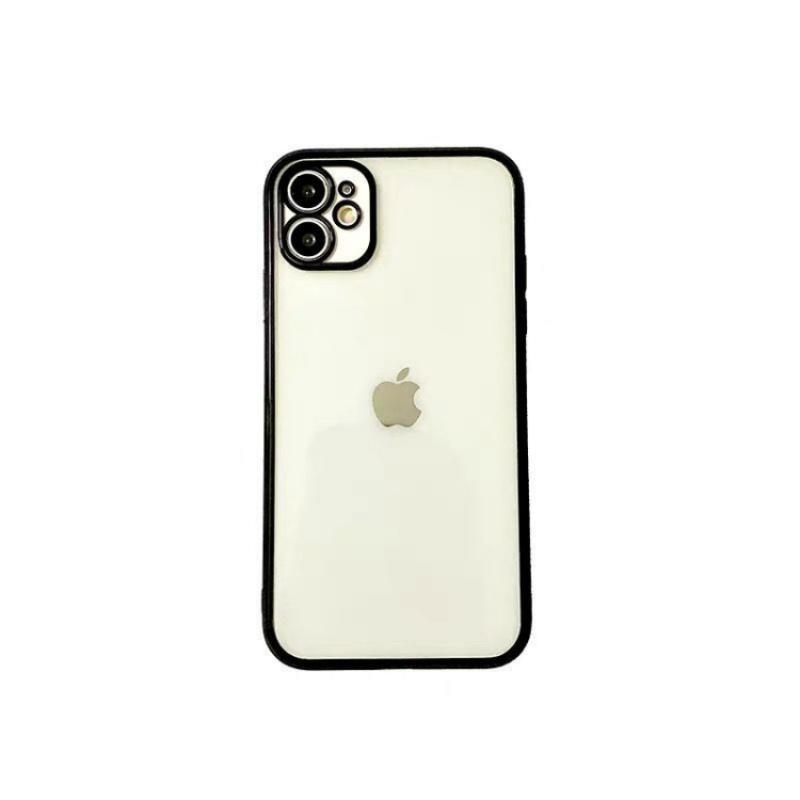 不掉漆电镀亚克力适用于苹果13手机壳新款iphone14自带镜头膜透明12promax男士11pro简约高级感ipX保护套女xr