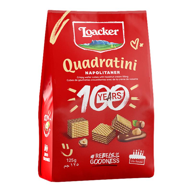 Loacker莱家进口威化饼干休闲儿童酥性解馋小吃零食榛子味250g