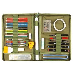 军事地形学作图识图用图工具尺子套装指挥尺作业包作图工具套装作图坐标梯尺绘图工具勤务尺地理坐标尺