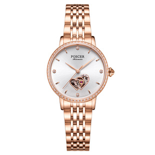 宝时捷手表女简约气质女士镂空机械表名牌腕表送女友礼物51021