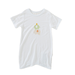 男女宝宝睡衣夏季薄款连体衣冰丝莫代尔婴儿睡袋短袖睡袍婴儿小童