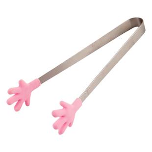 可爱小手夹子硅胶小夹子吃零食免脏手甜点夹不锈钢食物夹创意冰夹