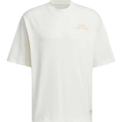 阿迪达斯男士圆领宽松运动T恤