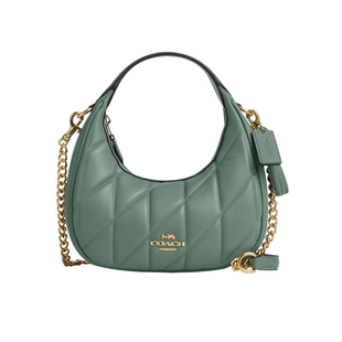 COACH/蔻驰女士半月包Carmen系列单肩斜挎包菱形格手提包单肩包