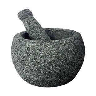 复古家用石臼天然青石蒜臼子捣药罐蒜泥研磨器剥蒜器压蒜器石对窝