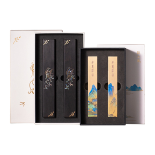 张小凤 镇纸镇尺书法毛笔文房礼盒文房四宝实木黄铜文镇学生创意压书压纸专用礼物摆件书法套装送礼定制高端