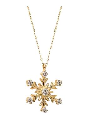 雪花项链女微镶莫桑石森系气质