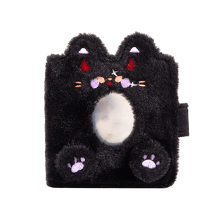 毛绒一宫格卡册镂空迷你单格卡册专辑小卡收纳册一格拍立得相册活页内页收纳册追星收纳三寸高颜值可爱风卡册