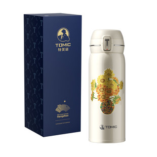 tomic特美刻纯钛保温杯大容量便携轻量泡茶杯弹盖杯子男女水杯