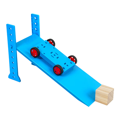 撞击实验可调斜面斜坡小学科学实验三四年级力学运动物理斜击实验教科版运动的小车四年级上册小制作小学生