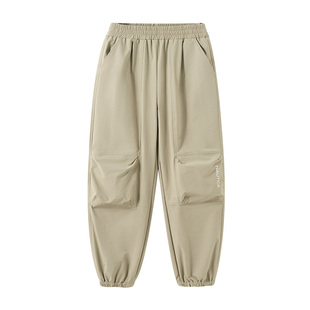 NAUTICA童装 男童女童户外机能长裤2025早春季儿童四面弹工装裤子