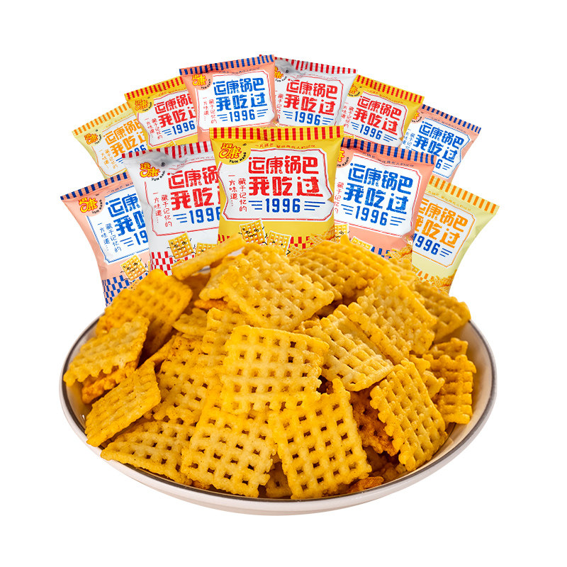 运康锅巴小包装山西特产大米大豆锅巴一整箱网红芝士味小袋锅巴