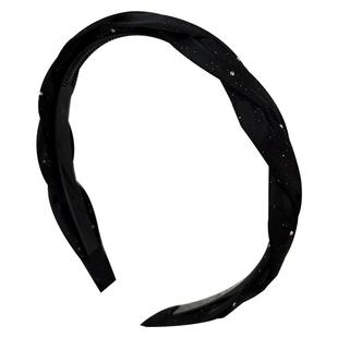 2025新款满天星空黑色麻花辫子发箍女头箍压发卡发捆头饰发旅发窟