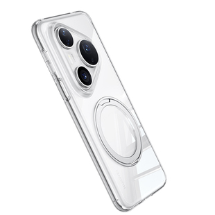 图拉斯适用华为Pura80pro手机壳新款P80Pro+带支架不顶膜外壳pure70Ultra高级感超薄透明壳防摔磁吸女款全包