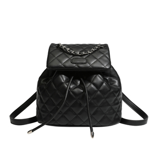 日本バッグ2025新款菱格小香风链条双肩包手提背包通勤旅行书包女