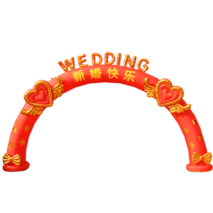 欧式充气拱门婚庆道具婚礼开业庆典新款气模彩虹门气拱门结婚定制