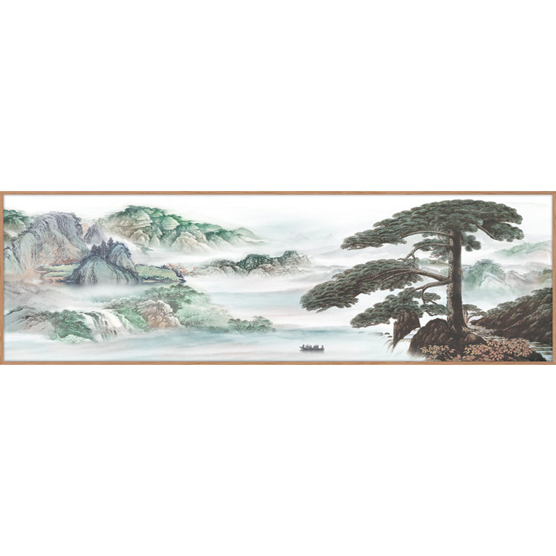 迎客松客厅卧室中式简约风景挂画