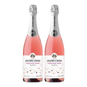 澳洲进口 杰卡斯莫斯卡托桃红气泡起泡酒气泡葡萄酒750ml*2 组合