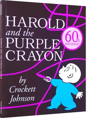 送音频英文原版绘本Harold and the Purple Crayon 阿罗有只彩色笔 Crockett Johnson 3-7岁英语启蒙 想象力创造力培养图画书