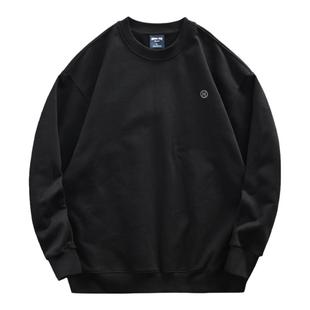 hansca440g重磅抓毛加绒卫衣男2024新款秋冬加厚宽松圆领套头上衣