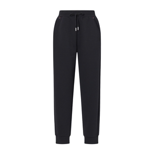 POLOWALK女装裤子2025秋冬裤新款女士针织裤加绒运动裤束脚长裤女