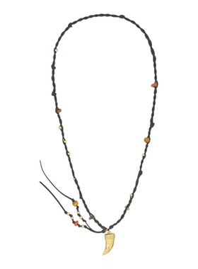 LAZY CIRCLES 号角编绳项链 原创小众设计复古毛衣链 默叙