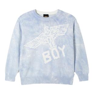 BOY童装 儿童休闲多巴胺卫衣时尚扎染满印宽松毛织套头衫春男女童