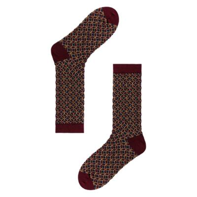 AR立体古钱字纹中筒袜2024新款