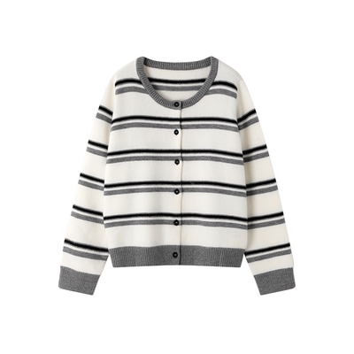 时然【撞色诗篇】条纹针织衫