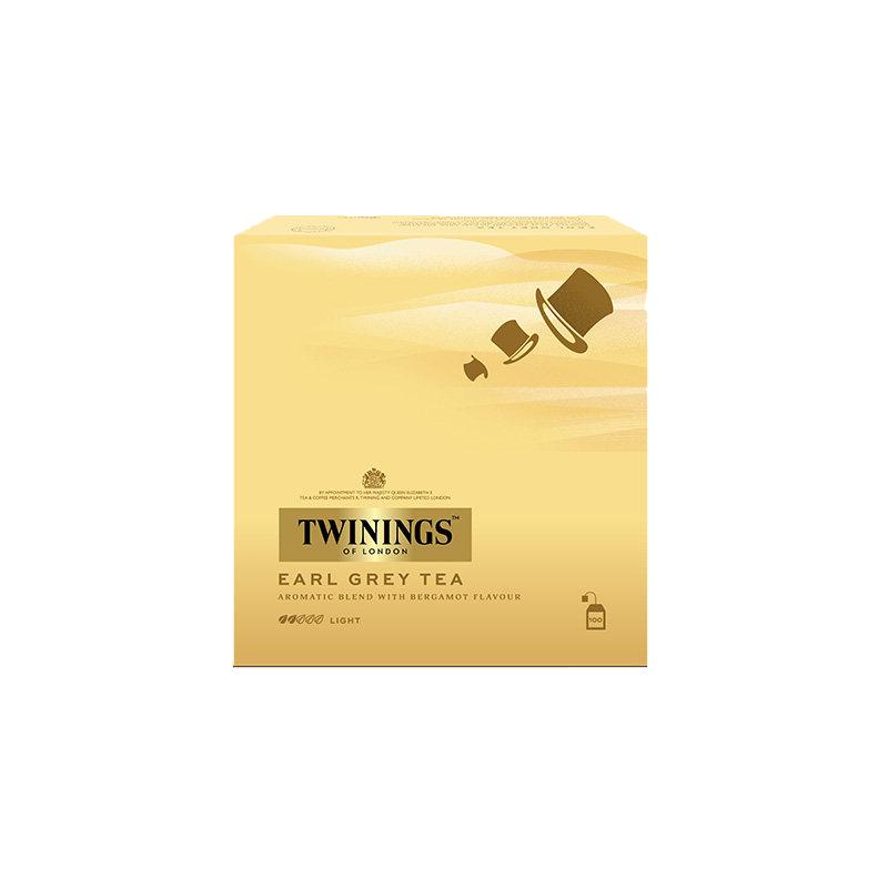 Twinings川宁英式豪门伯爵grey红茶100袋茶包进口英国烘焙红茶粉