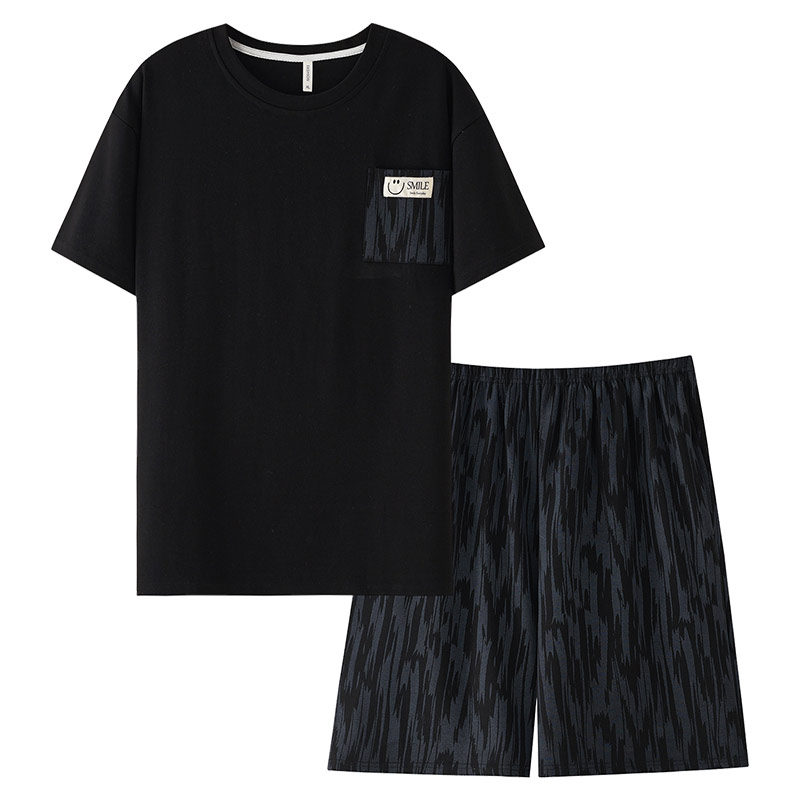 亲子睡衣一家四口纯棉短袖家居服