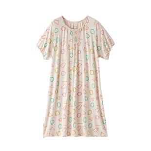 小黑托昵2026女童睡裙家居服套装短袖套女童中大童两件套夏空调服