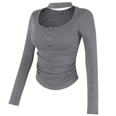 高级感瑜伽服套装带胸垫健身长袖