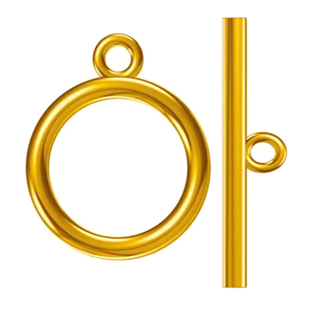 纯18K金ot扣项链女配件珍珠手链手工diy手绳黄金收尾连接扣搭扣头