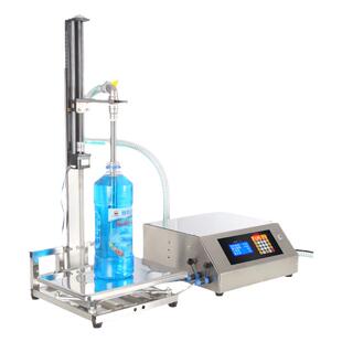 升降式防起泡沫全自动液体灌装机洁厕灵油污净消毒液称重定量分装