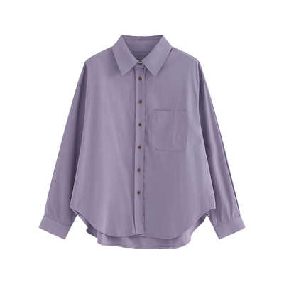 CCKOK简约休闲纯色宽松衬衫