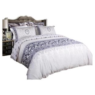 卡撒天娇长绒棉贡缎四件套60支全棉欧式宫廷四件套纯棉1.8米床笠