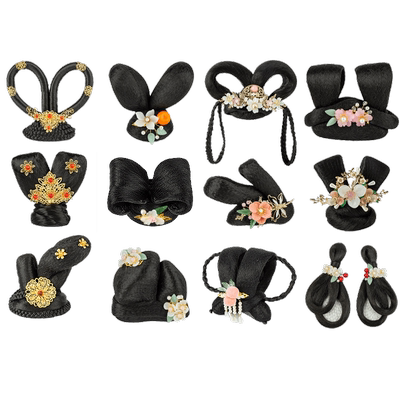 关注下单送造型工具汉服假发