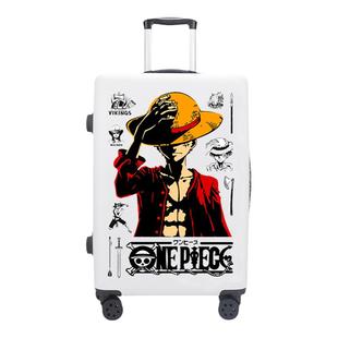 海贼王路飞行李箱贴纸大整张全贴翻新拉杆箱汽车网红冰箱主机箱汽车划痕装饰个性创意玻璃门防撞贴画装饰防水