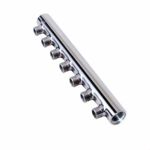 304不锈钢分水器 进水6分 出水4分 集水器家用冷热水工业分流器