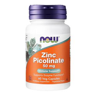 NOW美国进口吡啶甲酸锌胶囊男性备孕补锌zinc成人抵抗力50mg60粒