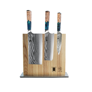 老饭骨大马士革钢菜刀家用锋利切片刀切菜刀厨房刀具切肉刀