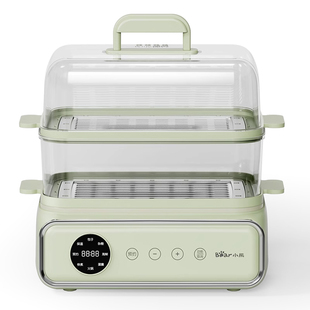 小熊电蒸锅上蒸下煮不粘锅火锅不锈钢三层大容量多功能蒸箱电煮锅