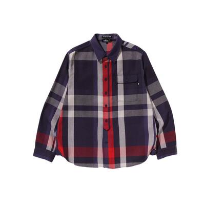 格纹图案长袖衬衫BAPE