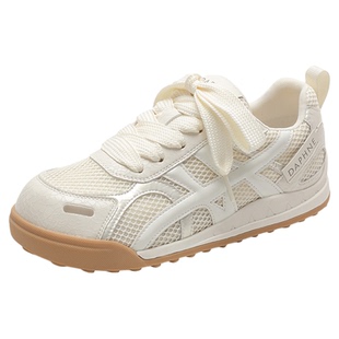 达芙妮透气休闲鞋女款2026新款春季增高德训鞋网面运动鞋女夏薄款