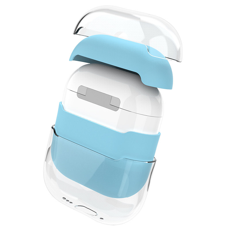 airPods4保护壳双层材质苹果蓝牙耳机壳套防摔防滑硅胶加透明壳保护套