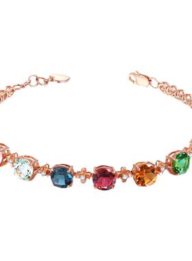 欧美气质潮流镶嵌碧玺糖果手链